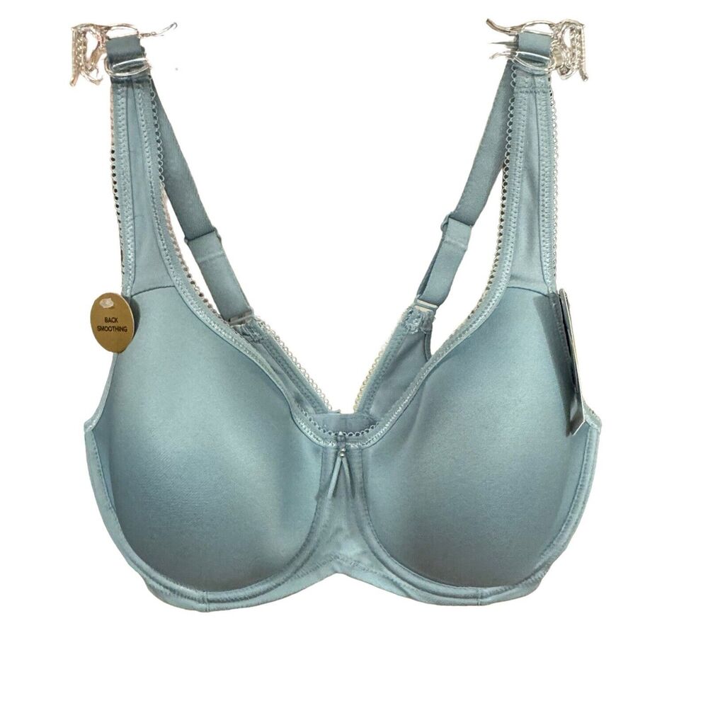 Wacoal Basic Beauty Underwire Contour Bra Women's Size 34DD 853192 Blue